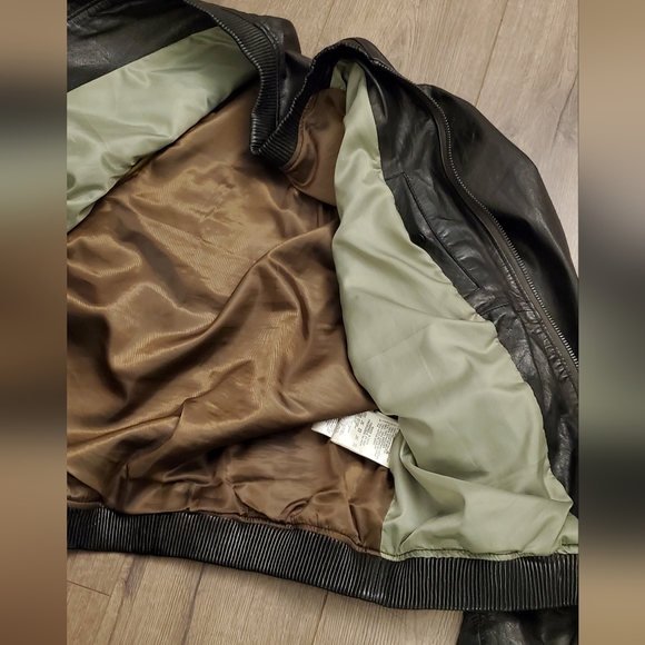 "SOLD" Diesel industry leather bomber jacket euc size L - Picture 14 of 16